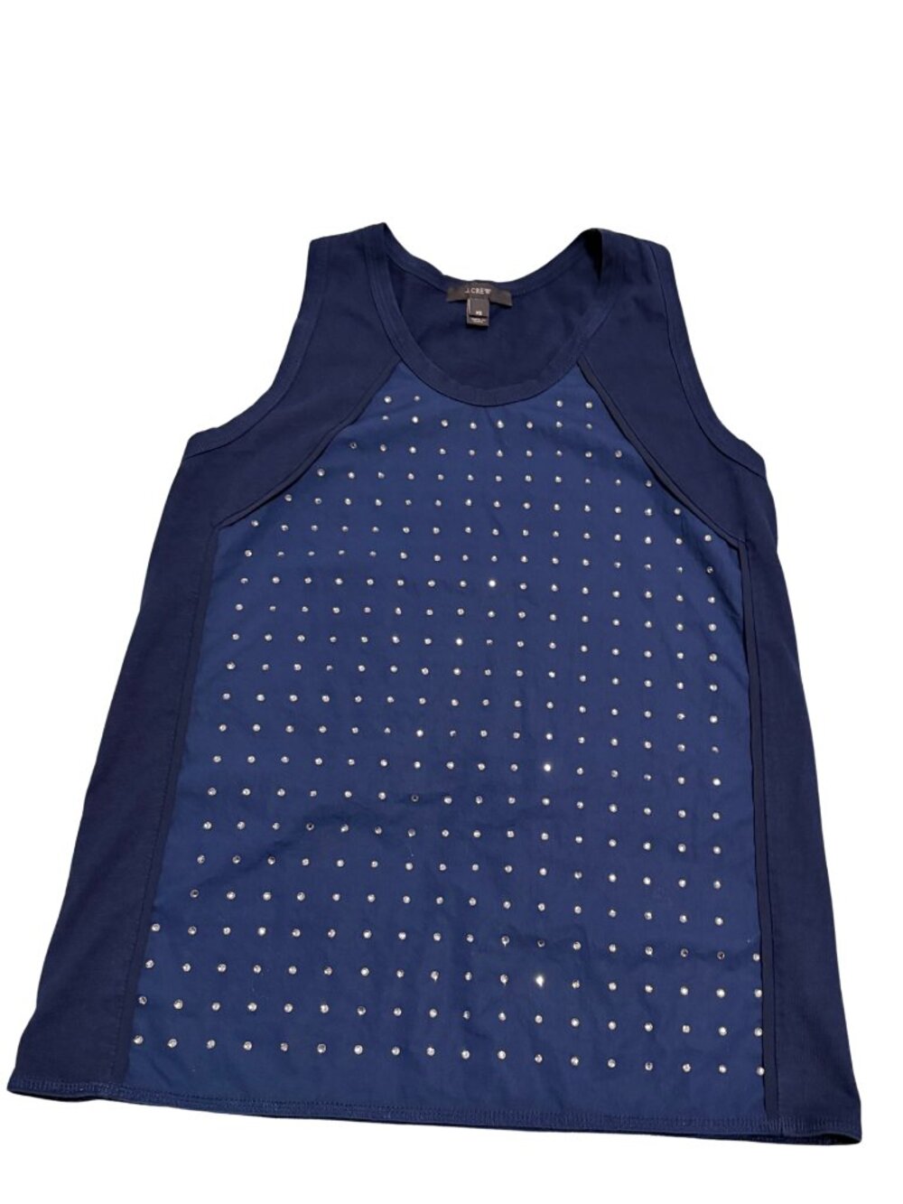 J.Crew Navy Rhinestone Studded Tank Top – XS ✨ 💙